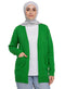 Green Basic Pocket Cardigan - Khotwh